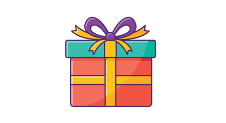 Vibrant gift box with festive ribbon, ready for celebration or surprise