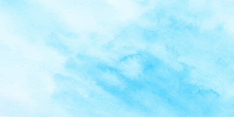 Bright blue sky with fluffy white clouds describes this beautiful summer day nature background