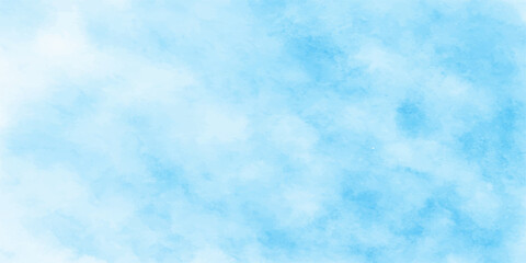 Beautiful natural blue sky and white fluffy clouds cloudscape