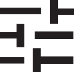 Fototapeta premium Abstract Geometric Composition: A minimalist black geometric design, featuring clean lines and a sense of structure and balance, offering a modern aesthetic. 