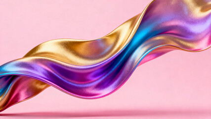 Holographic Silk Fabric Wave