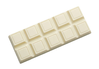 Isolated block of white chocolate bar, sweet confectionery, confection, delicious sweet treat