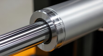 Precision engineered hydraulic cylinder shining bright conveying strength and power in modern machinery design