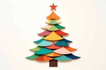 Obraz premium Chrismas tree christmas white background celebration.