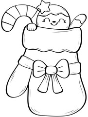 Line glove christmas