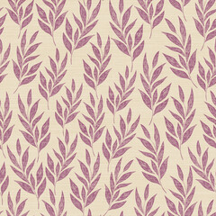 Fototapeta premium Seamless Foliage Pattern Textile Background