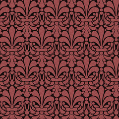 Seamless Vector Ornamental Damask Repeat Pattern