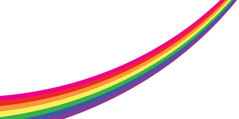 LGBT rainbow flag banner. Pride Month design concept. Gay parade celebration. Vector illustration eps10.