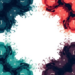 Ink Splash Corner Frame