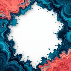 Ink Splash Corner Frame