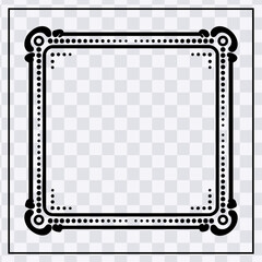 Geometric dotted square border simple frame illustration