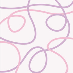 Abstract Minimalist Background with Delicate Lines in Pink and Lilac Tones