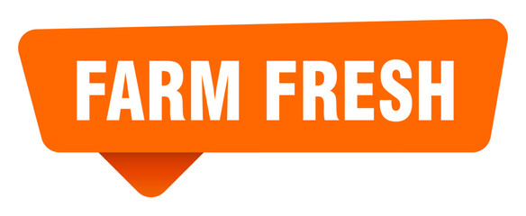farm fresh sticker. farm fresh orange sign isolated on transpatent background © BHM