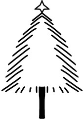 Tree,Christmas Tree ,Doodle Clipart,Hand-Drawn, Forest PNG, Designs, Holiday Crafts