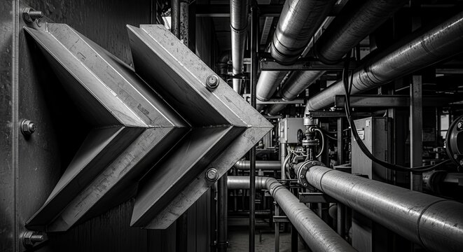 Industrial Infrastructure Captured In Striking Monochrome, A Detailed Architectural Study