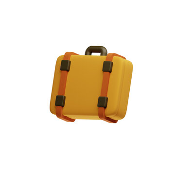 3D Suitcase Icon &ndash; Travel Luggage Illustration