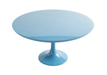 Isolated round dining table modern design, a stylish piece of furniture for interior design