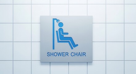 Illustration Representing Accessibility and Comfort of Shower Chair for People