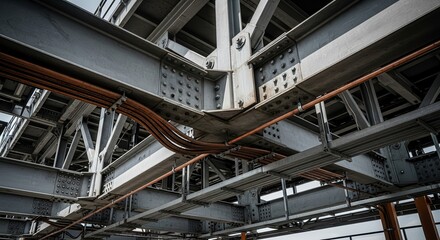 Industrial Structure Detail: A Complex Network of Metallic Frameworks and Wiring