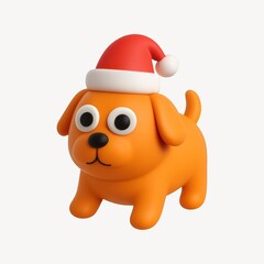 Cute festive dog figurine.