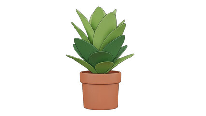 Plant in Pot Illustration Botanical Minimalist Style