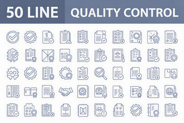 Vector icon set for business, mobile, and web application design with a flat style and collection of symbols