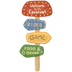 Carnival signpost 