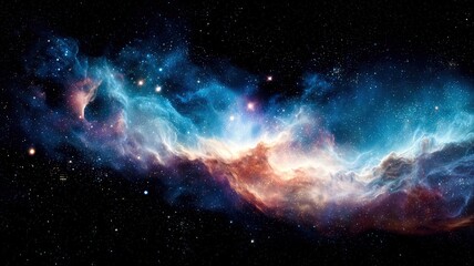 Obraz premium Celestial Cloud Formation in Outer Space