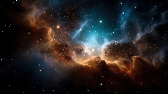 Universe Nebula with Colorful Cosmic Glow