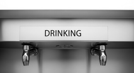 Minimalistic Image Of A Drinking Fountain Showing Fresh Water Availability In Public Spaces