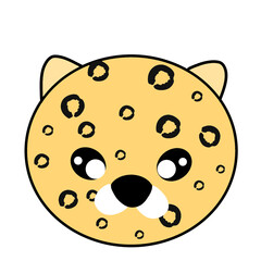 leopard animal simple illustration
ヒョウ　動物　イラスト