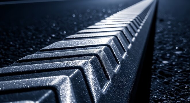 Metallic Texture Forming An Architectural Edge, With A Dark, Moody And Artistic Aesthetic