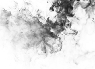 Floating gray fog smoke texture effect transparent PNG