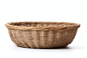 Obraz premium Basket wicker white background container.