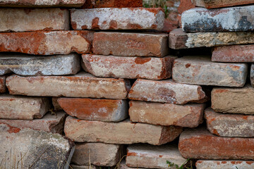 Brick wall texture background, brick wall texture for interior or exterior design backdrop. Blank brick wall background, outdoors design. Urban brick wall background. Rustic brickwall background.