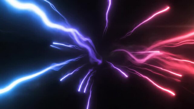 Electric arc discharge between electrodes