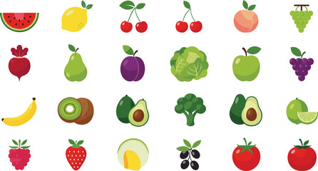 Fruit and Vegetable Icons