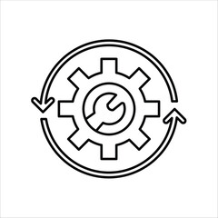 fixing icons. simple line vector