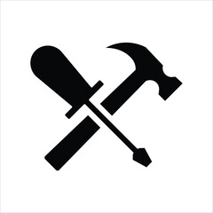 tools icons. simple solid vector