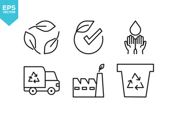 Set of line icons Beauty Product. Outline icons collection stock illustration