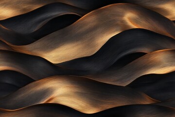 Luxurious abstract seamless pattern with elegant curved waves for interior design