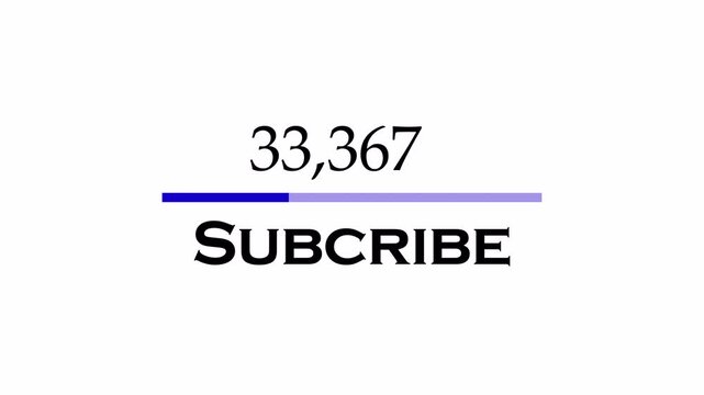 subscriber growing numbers increase animation  on transparent background 100k subscriber complete  counts smooth animation in 4K.