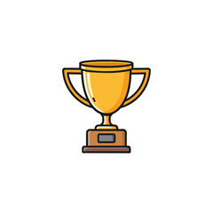 Golden trophy emblem illustrating triumph and accomplishment representing a visual metaphor of