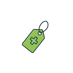Green health tag icon symbolizing wellness benefit accessibility and affordable healthcare