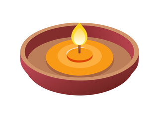 Abstract illustration of spinning red and blue 3D candles on an isolated black background concept