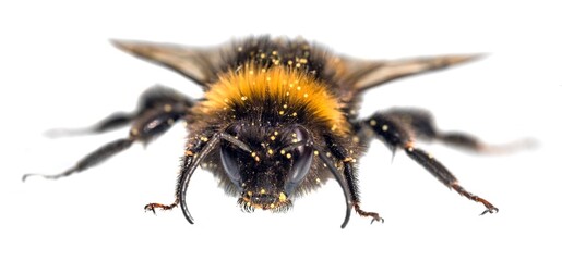 Bumblebee buff-tailed Bombus terrestris isolated white