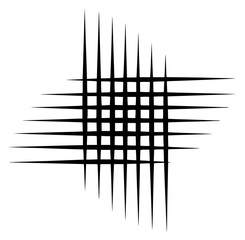 Abstract Black and White Grid Pattern with Sharp, Pointed Lines