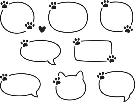 Cute paw print frames for pet lovers projects - Powered by Adobe