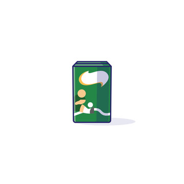 Simple Chocolate Milk Box cartoon vector illustration beverage packaging concept icon isolated
