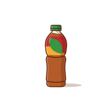 Simple Iced Tea Bottle cartoon vector illustration beverage packaging concept icon isolated